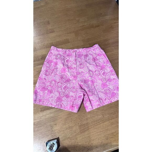 LILLY PULITZER PINK SEA SHELLS BELLS POCKET SHORTS WOMENS SIZE 6 - Picture 2 of 7
